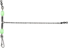 Bottom fishing rigs wire trace 10 piece set with swivels