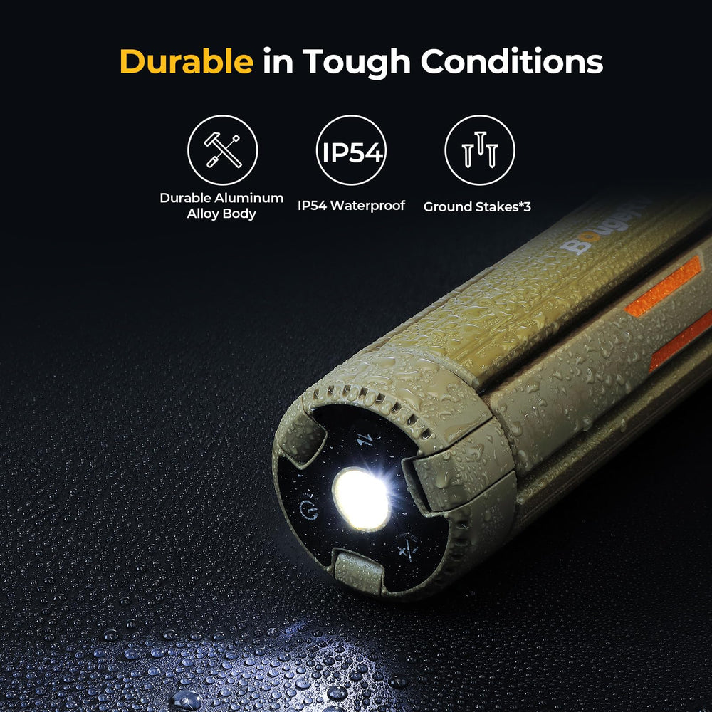 BougeRV camping light 15600mAh battery supports long outdoor sessions.