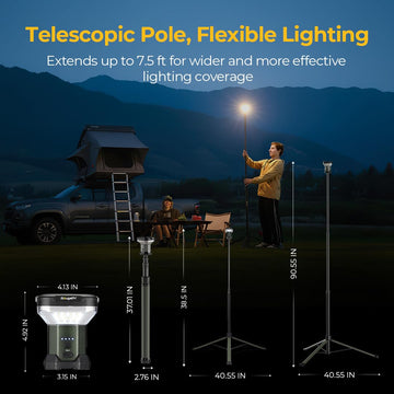 BougeRV CL03 82ft beam reaches distant corners for visibility
