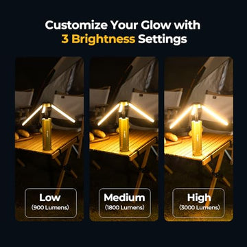 BougeRV telescopic camping light collapsed for compact packing and easy transport.