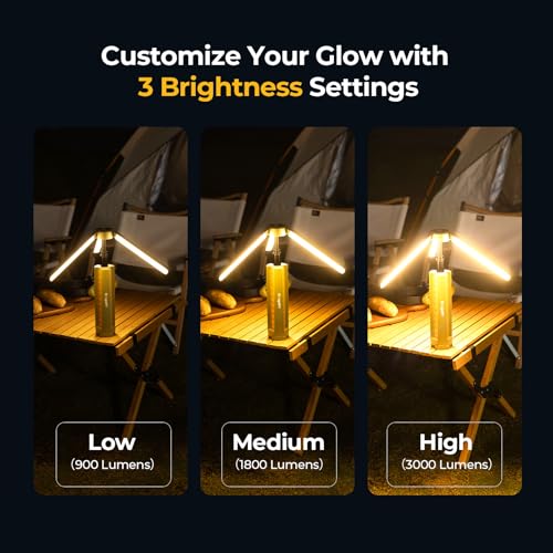 BougeRV telescopic camping light collapsed for compact packing and easy transport.