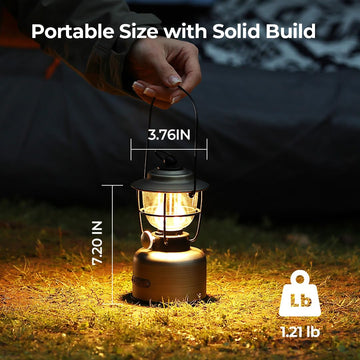 BougeRV VL01 provides bright LED output from 8 to 300 lumens for camping tasks.