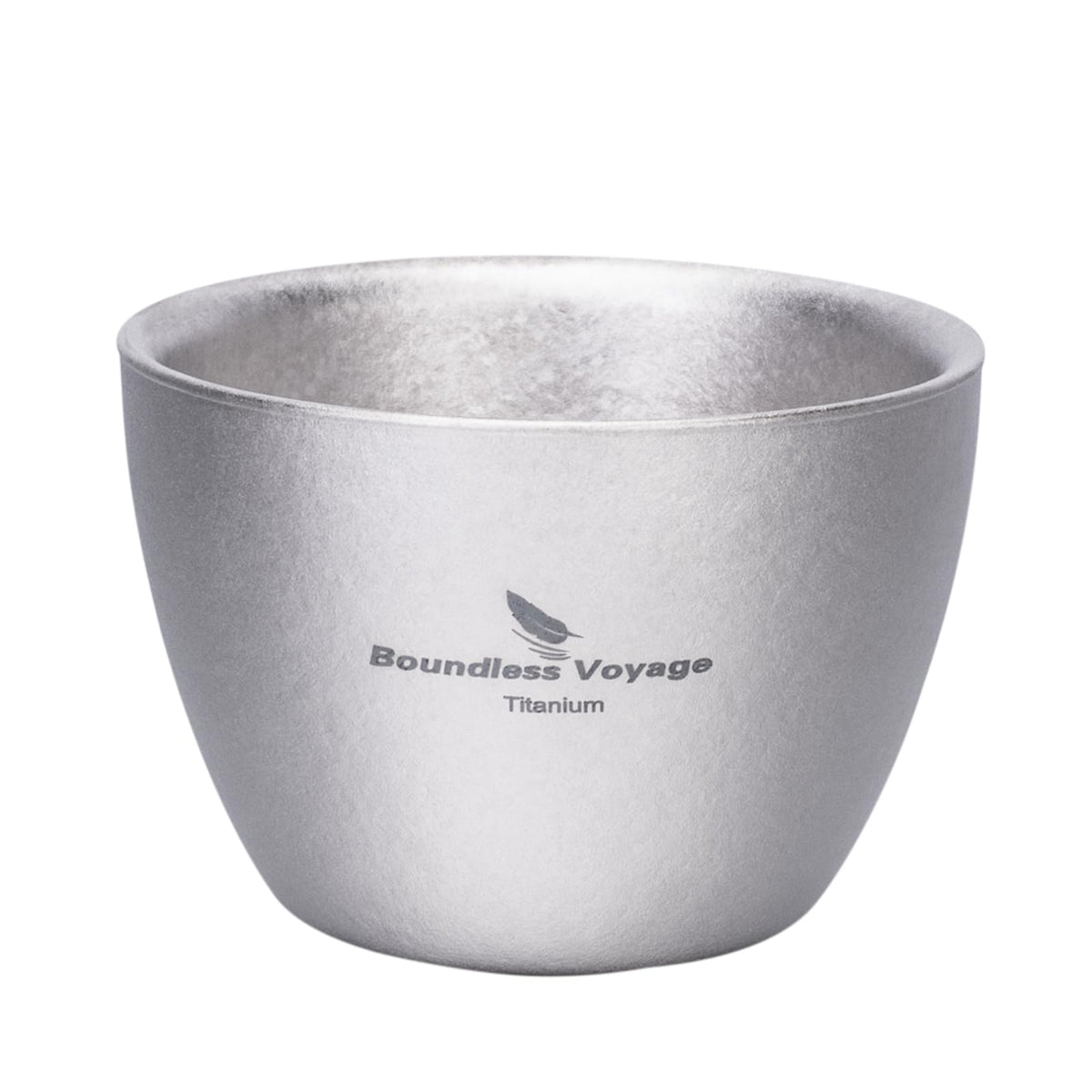 Boundless Voyage 40ML titanium cup compact for on-the-go tea, wine, or sake.