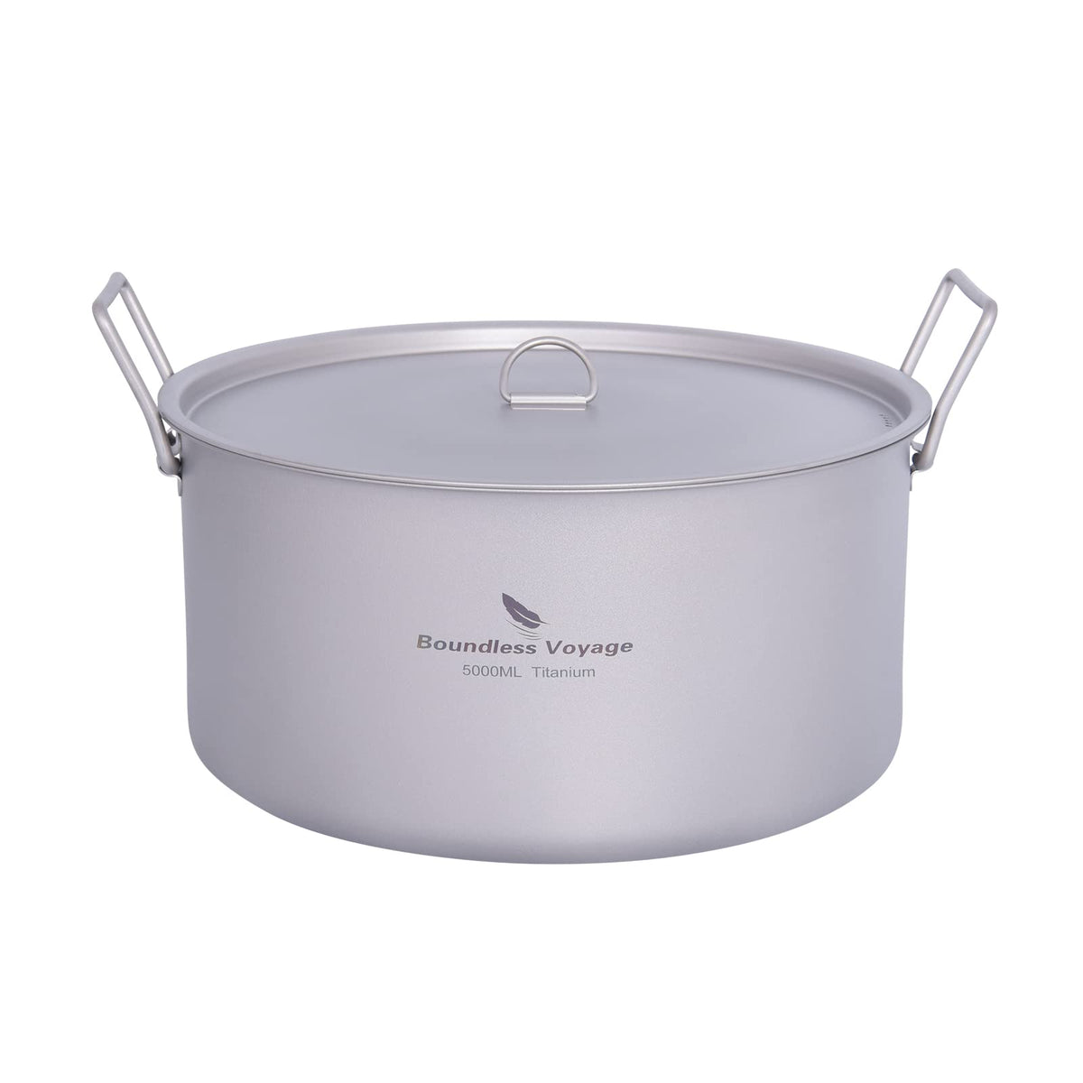 Boundless Voyage 5L titanium pot in full view for family outdoor cooking success
