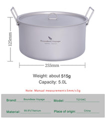 Boundless Voyage 5L pot with lid demonstrating secure containment during cooking outdoors