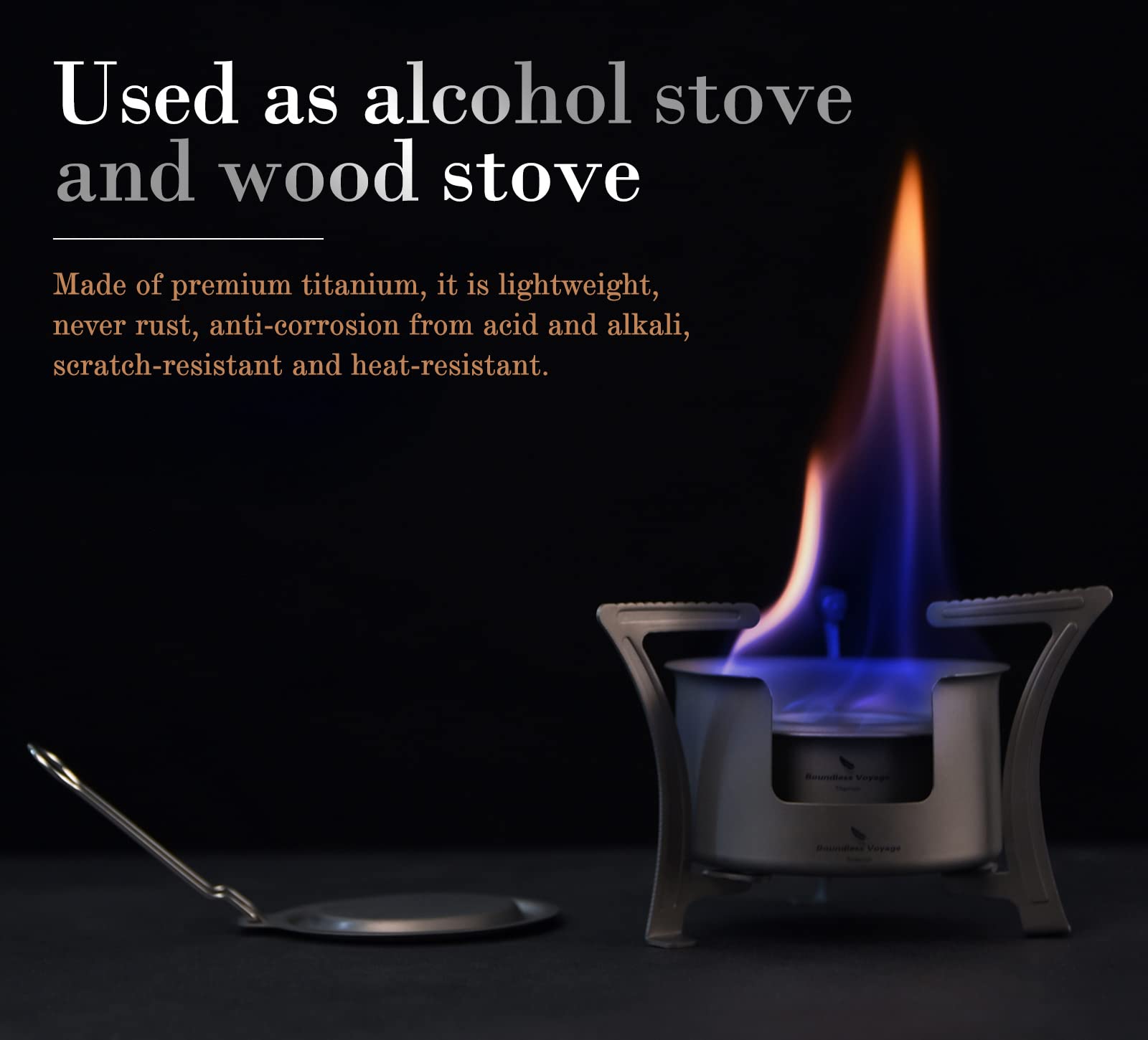 Boundless Voyage bracket set folded for portable stable cooking surface