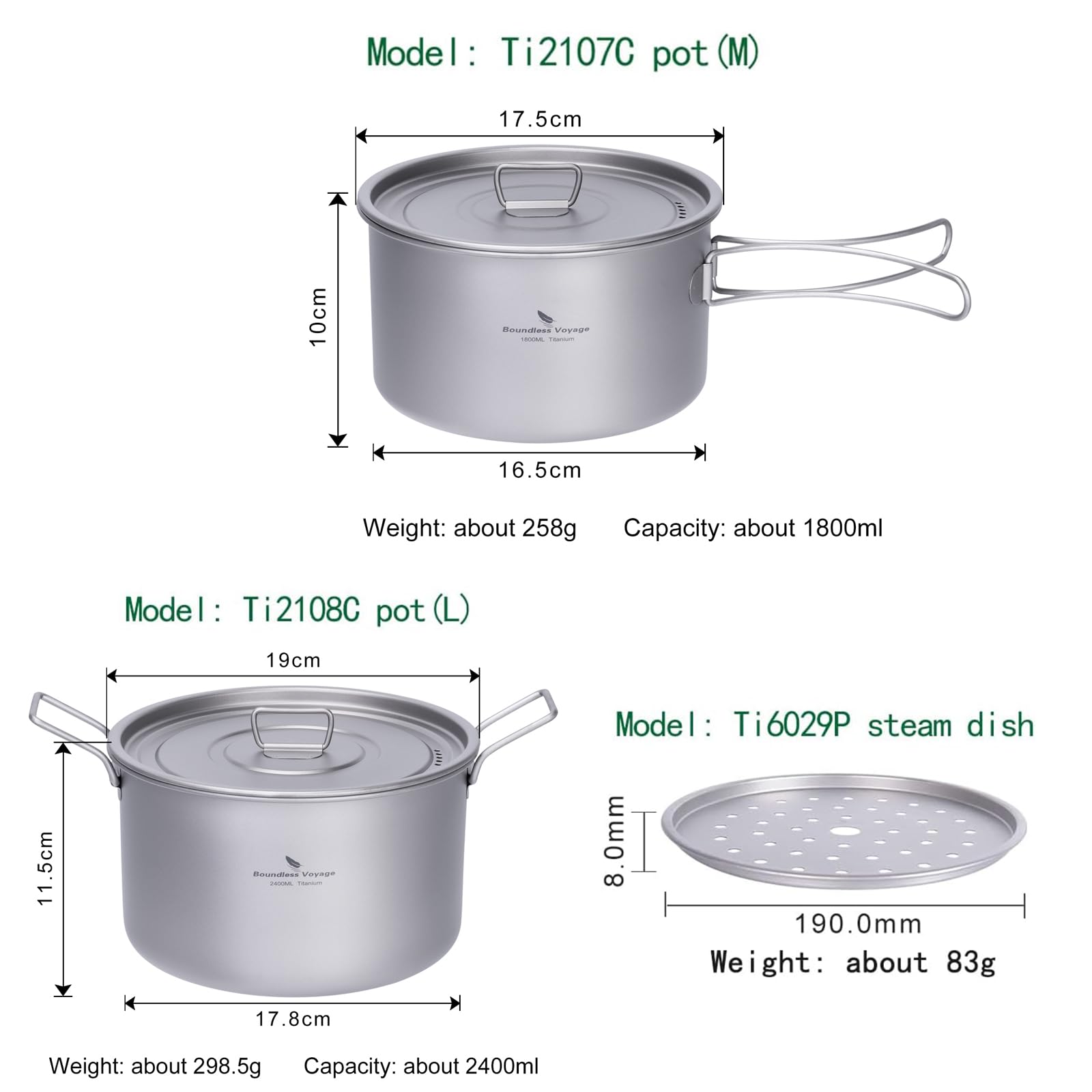 Boundless Voyage pan with folding handle, usable as lid and eating bowl.