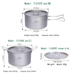 Boundless Voyage pan with folding handle, usable as lid and eating bowl.