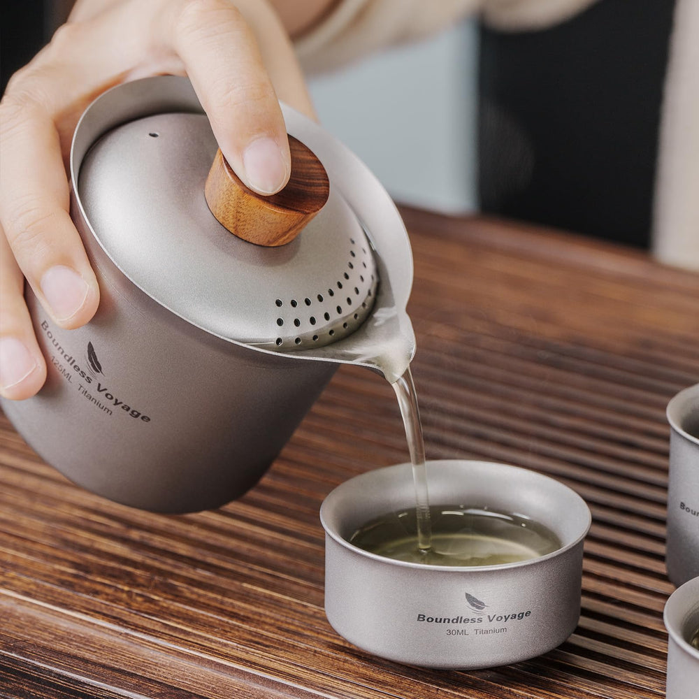 Boundless Voyage camping tea set with 125ml cup for travel