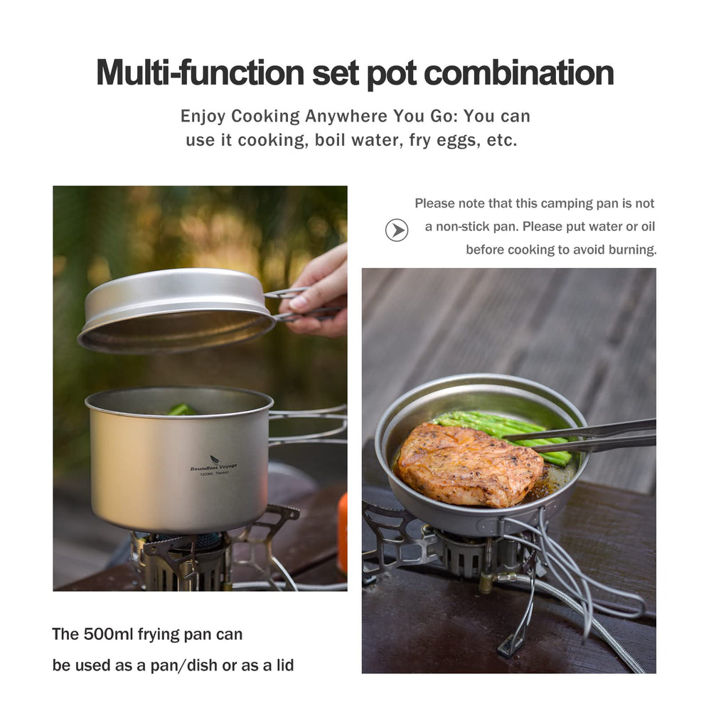 Boundless Voyage collapsible-handle close-up showing easy disassembly after cooking.