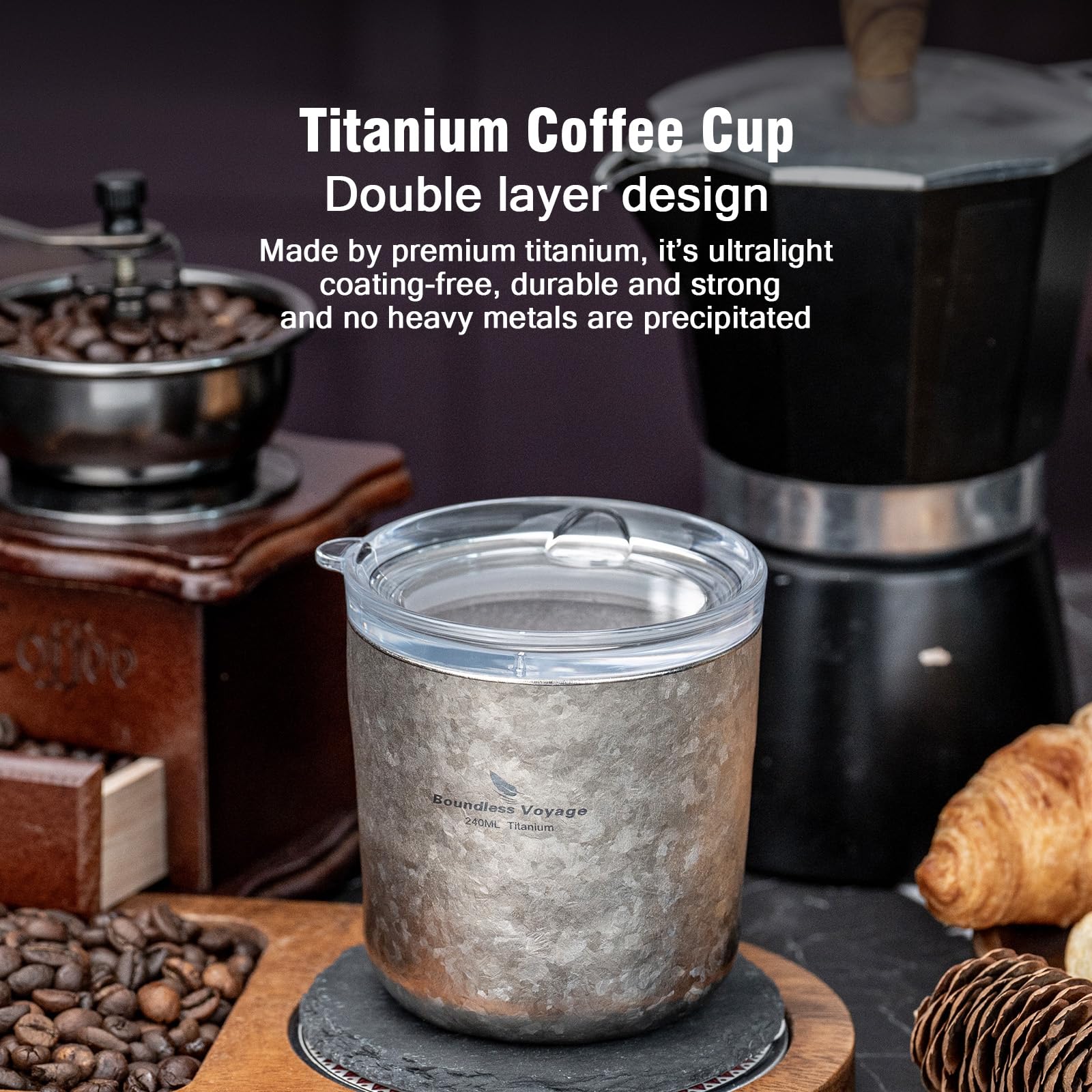 Boundless Voyage double-wall insulation keeping beverages at the right temperature.