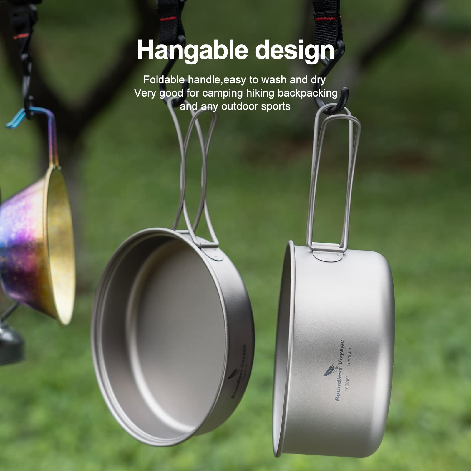Boundless Voyage titanium construction, durable cookware you can rely on.
