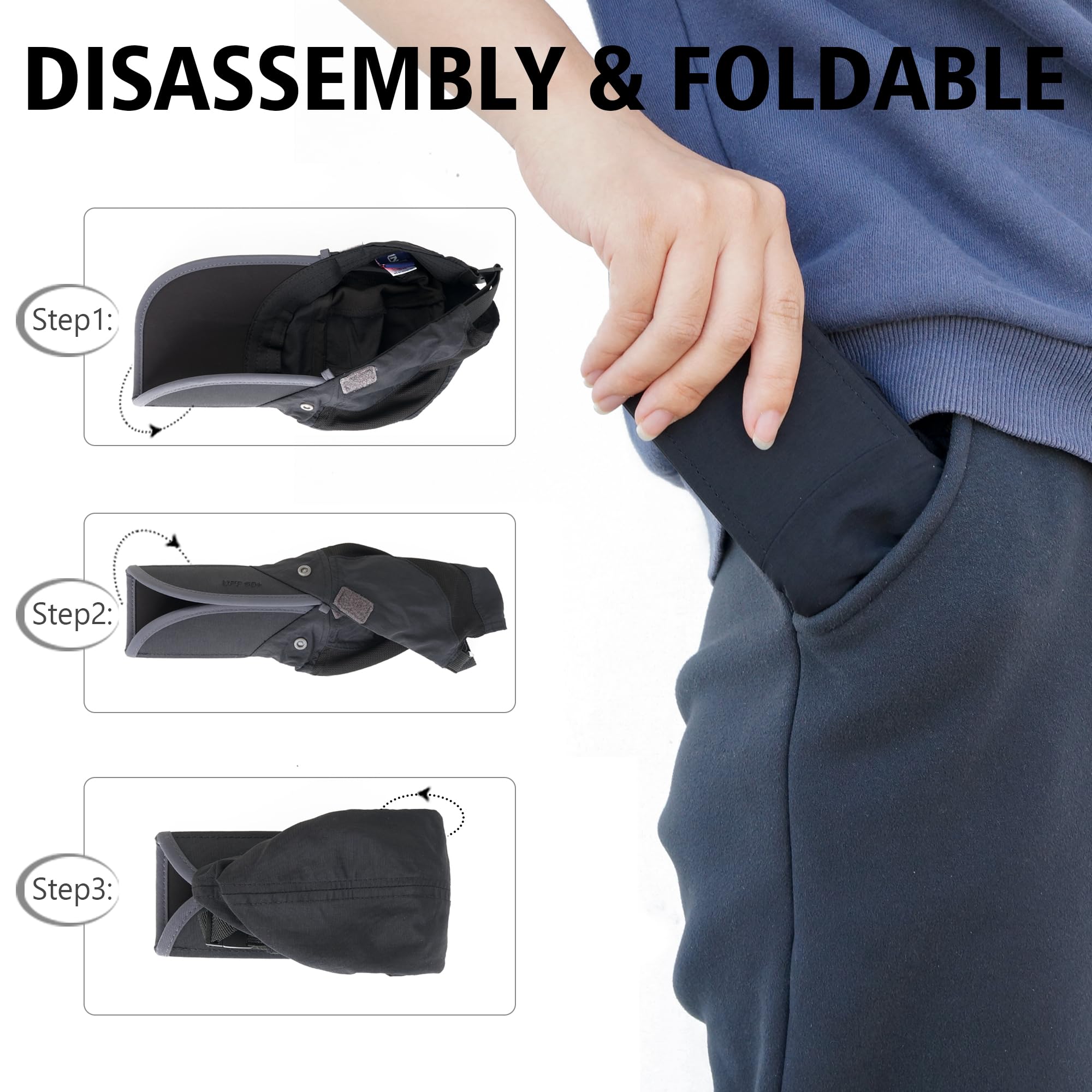 Boundless Voyage face flap extended for extra sun and wind protection while fishing