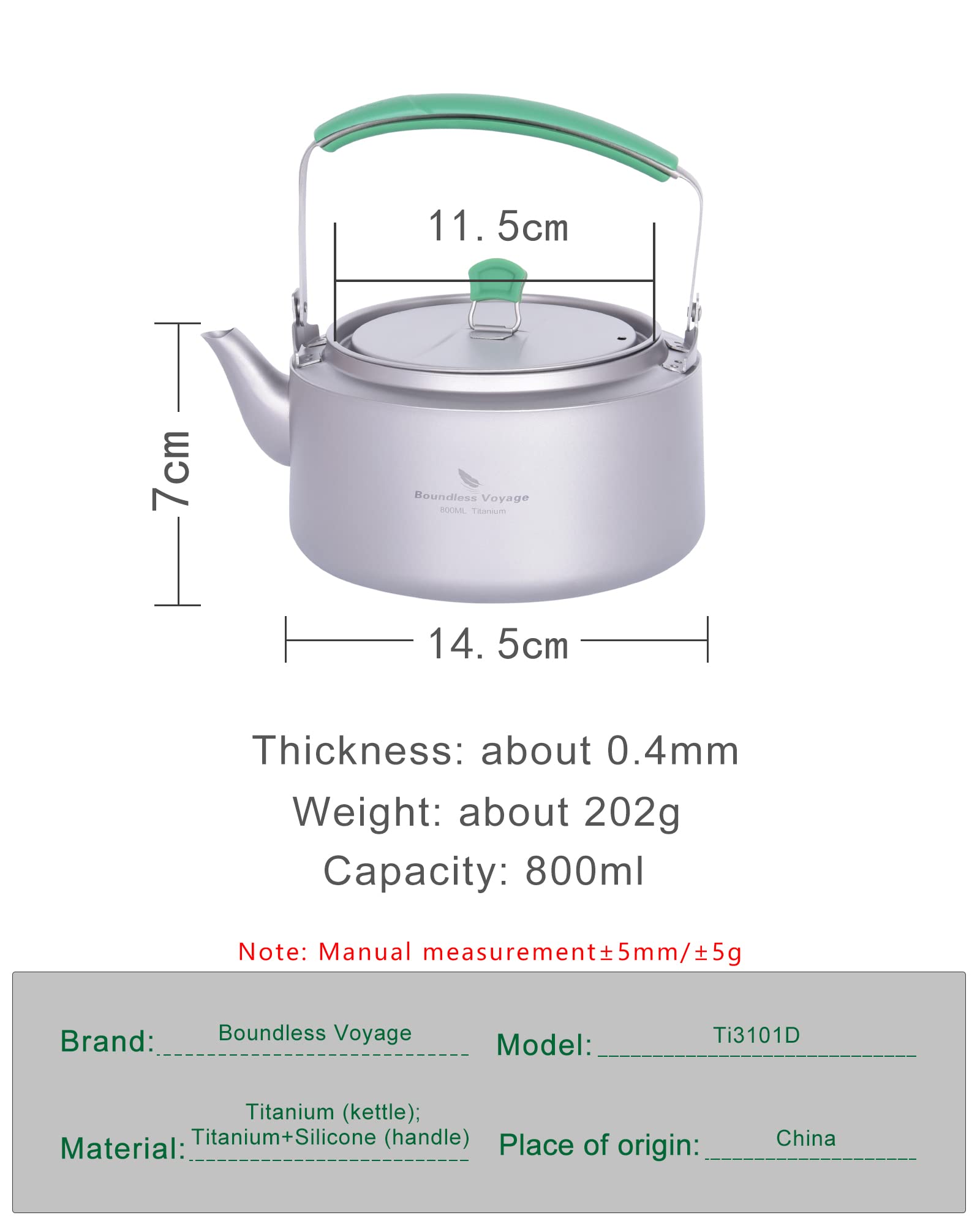 Boundless Voyage folding-handle kettle enables safe, comfortable pouring outdoors.