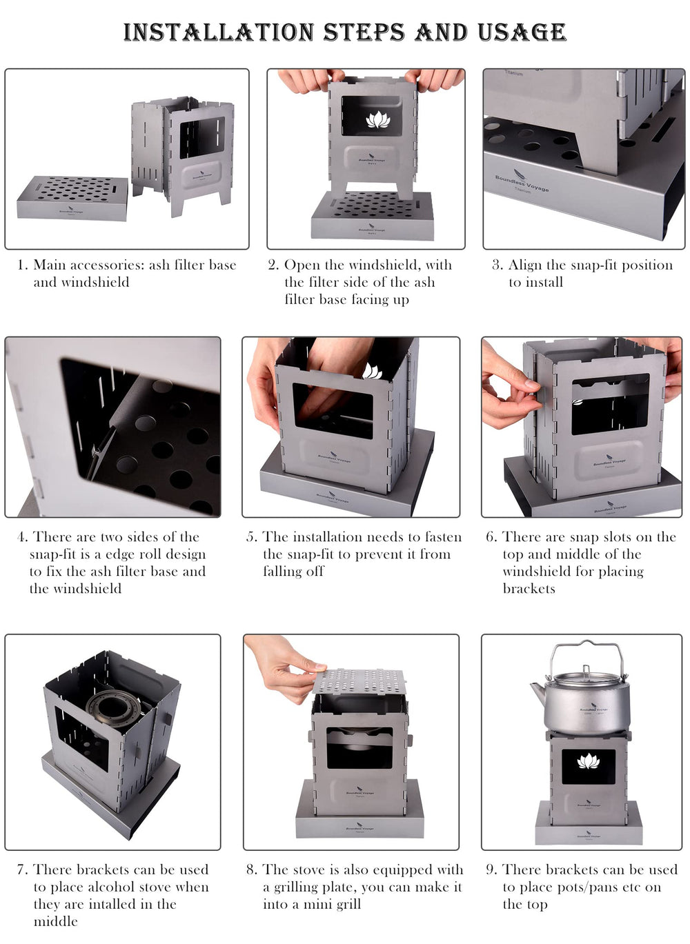 Boundless Voyage grilling plate enables mini grill for steaks, vegetables, or small items.