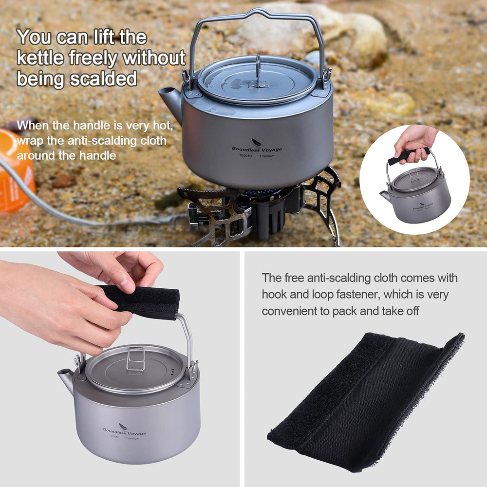 Boundless Voyage anti-scalding cloth shields hands while boiling water.