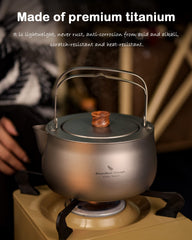 Boundless Voyage kettle folding handle demonstrates compact design for easy packing.