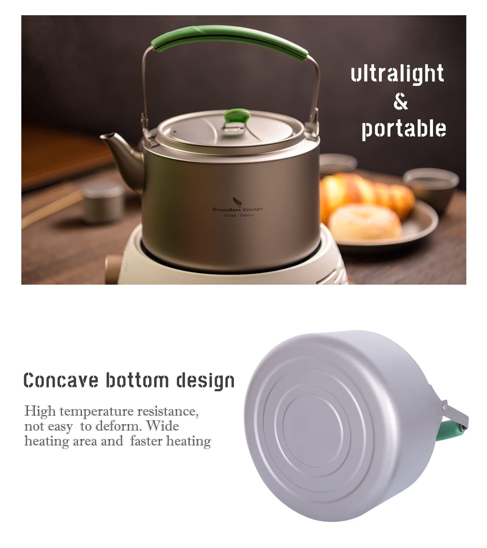 Boundless Voyage large-capacity kettle ideal for boiling water or tea.