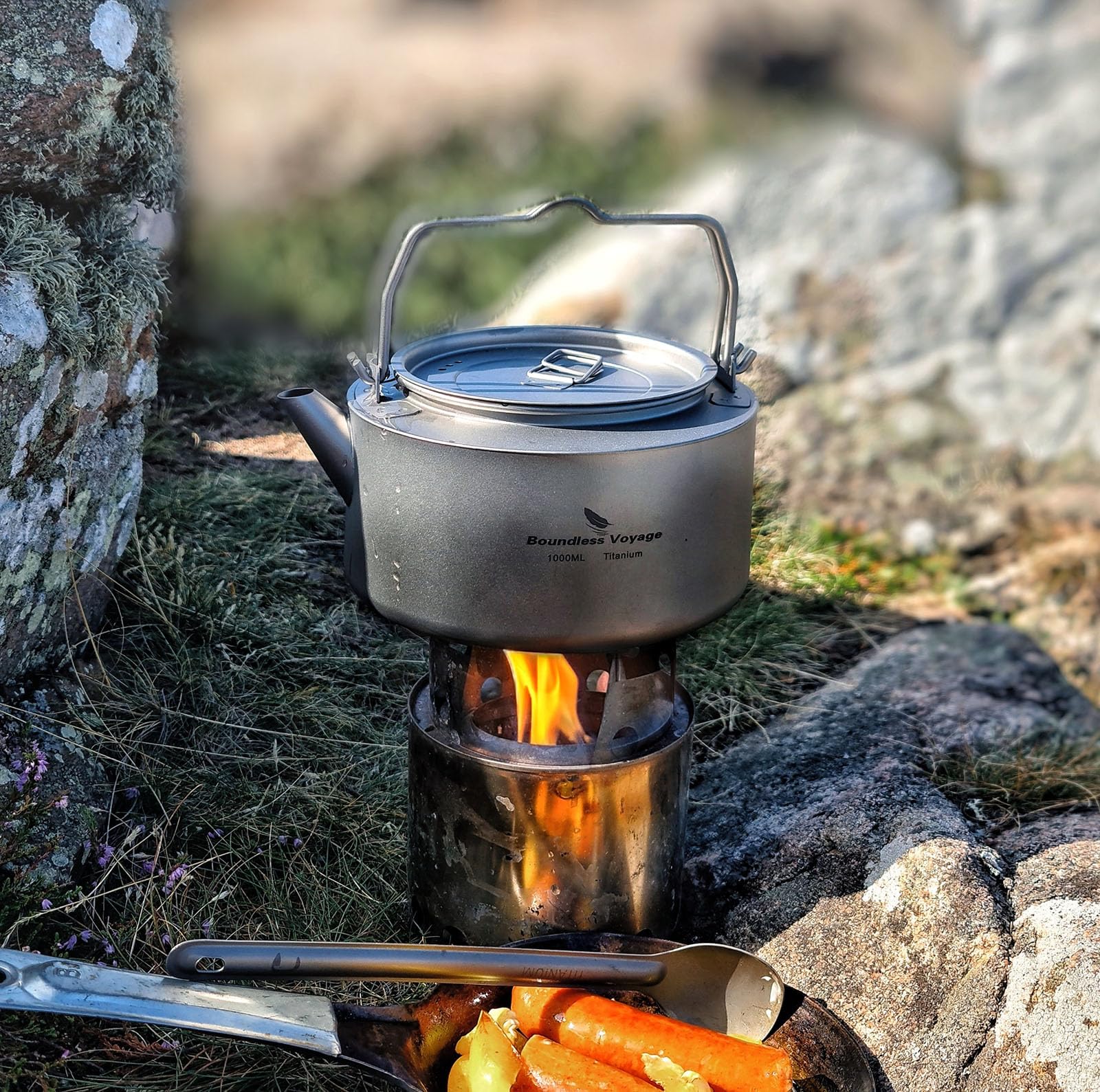 Boundless Voyage 1L pot doubles as camp cook set for meals.