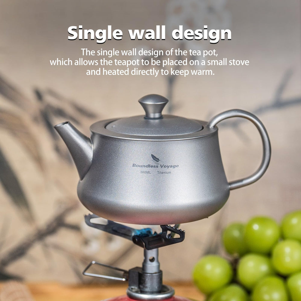 Boundless Voyage compact mini-sized tea set fits backpacking trips and travel kits.