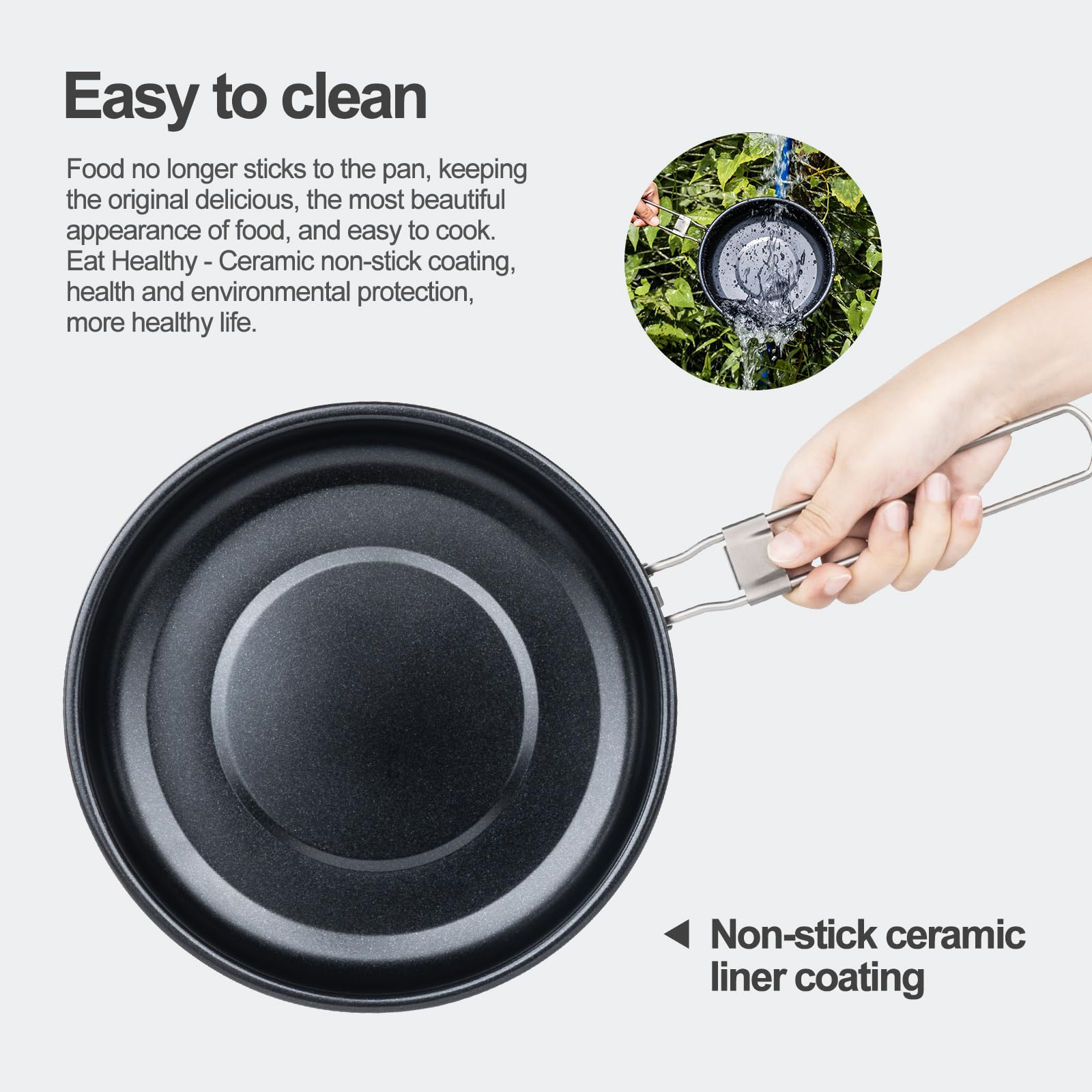 Boundless Voyage non-stick ceramic interior close-up showing release surface.