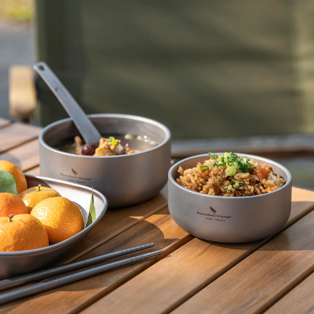 Boundless Voyage rice and soup bowl suited for home or outdoors.