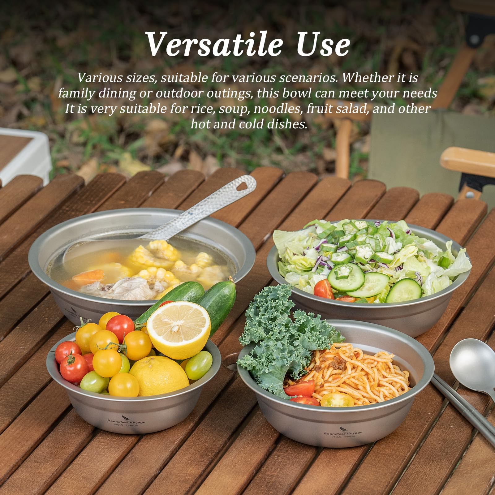 Boundless Voyage stackable camping plates saving space in a pack