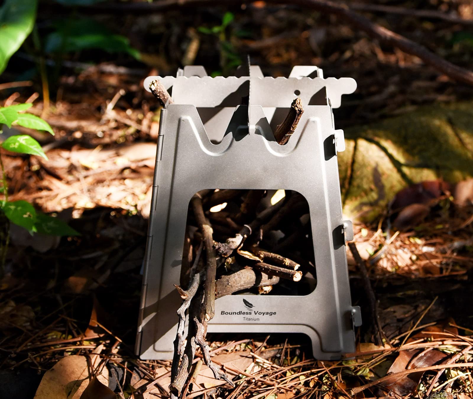 Boundless Voyage stove with storage bag ready for travel.