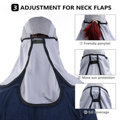 Boundless Voyage sun hat with removable face flaps for versatile shading.