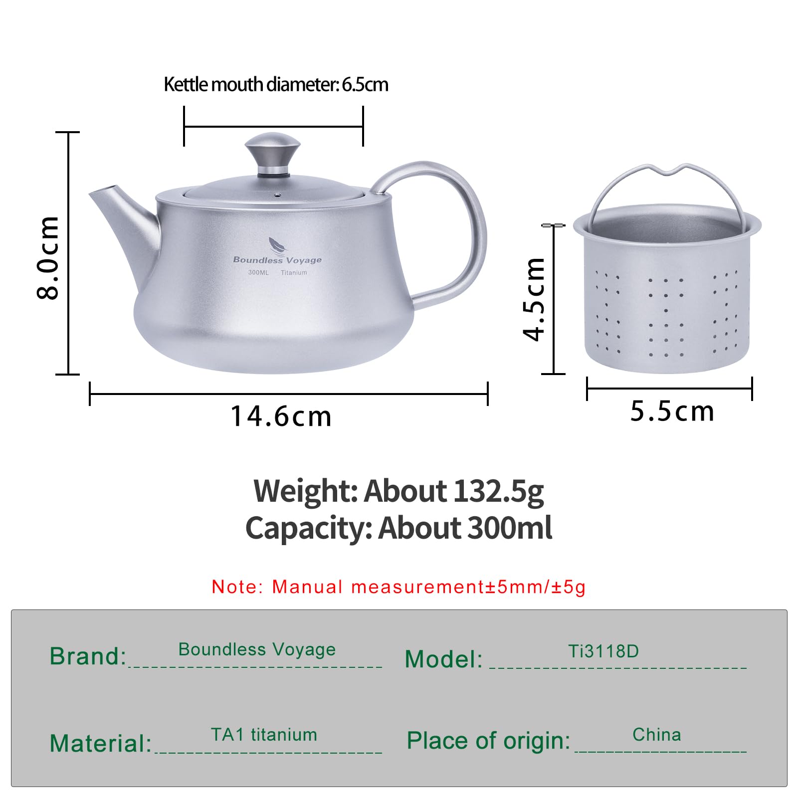 Boundless Voyage three teacups set provides compact serving for outdoor tea moments.