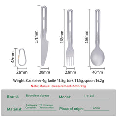 Boundless Voyage Ti1124T knife: sturdy reusable camp knife for travel meals