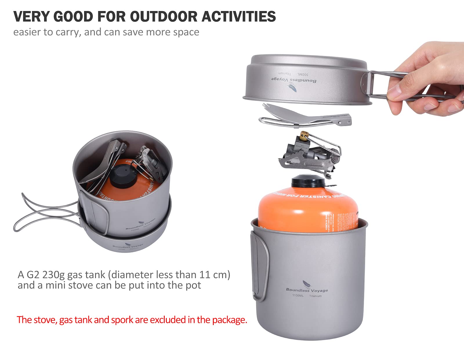Boundless Voyage Ti2053C durable titanium construction for rugged use