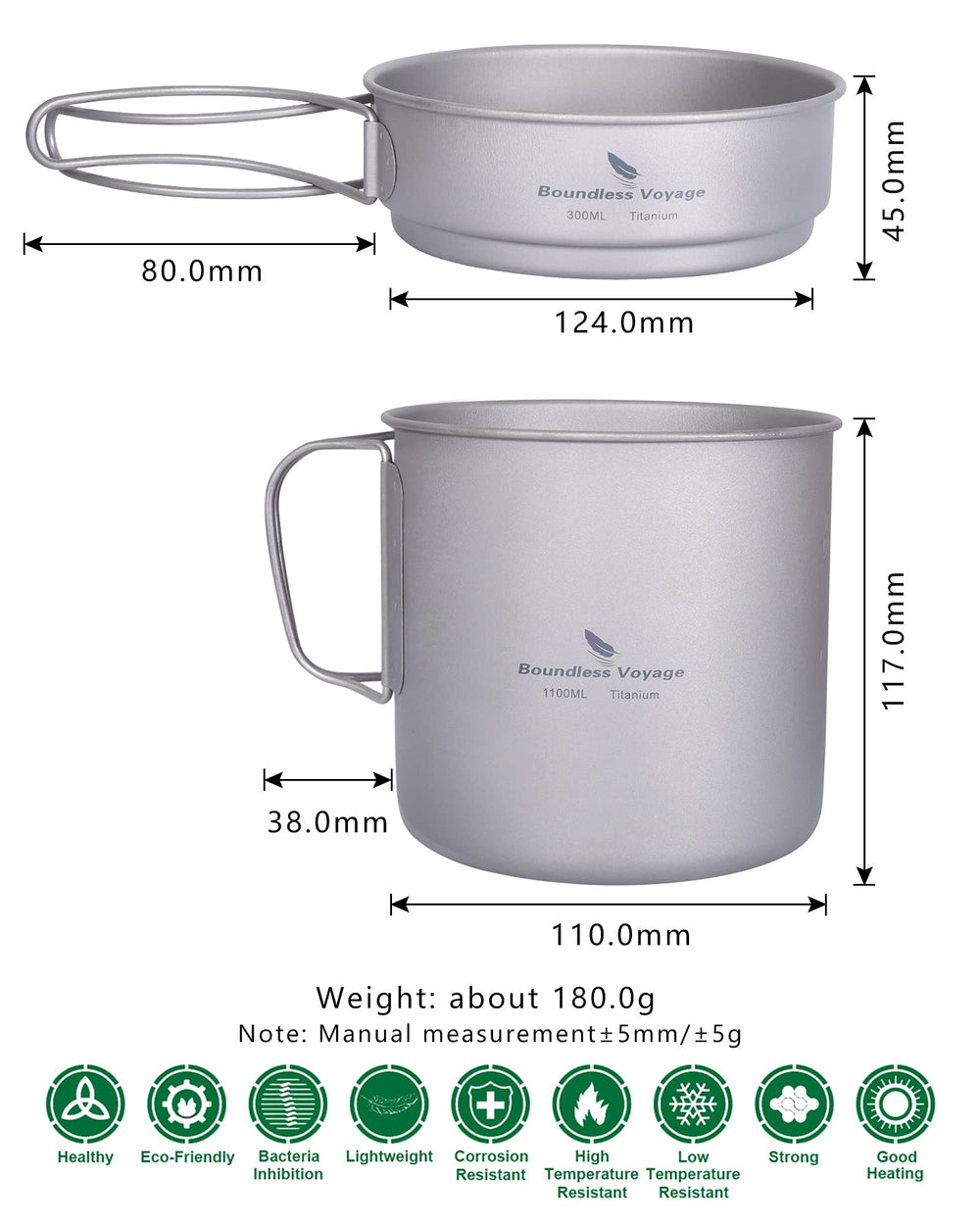 Boundless Voyage Ti2053C folding-handles enable compact packing
