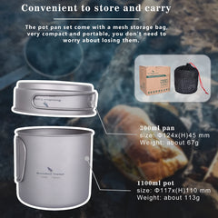 Boundless Voyage Ti2053C pan suitable for quick meals on hikes