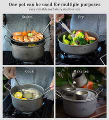Boundless Voyage Ti2057C steamer tray fit for outdoor steaming.