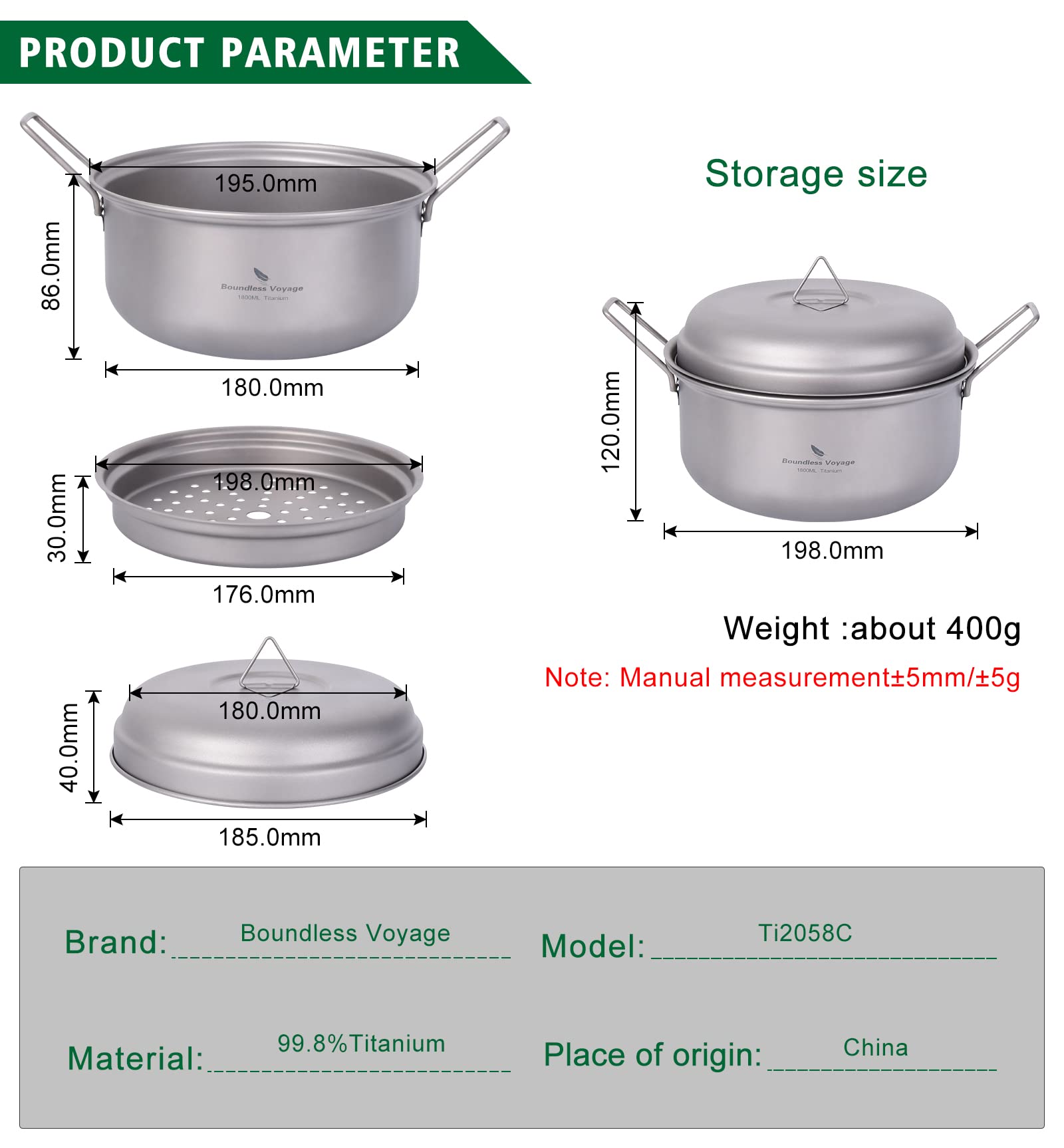 Boundless Voyage Ti2058C steamer enables simultaneous boiling and steaming for faster meals.