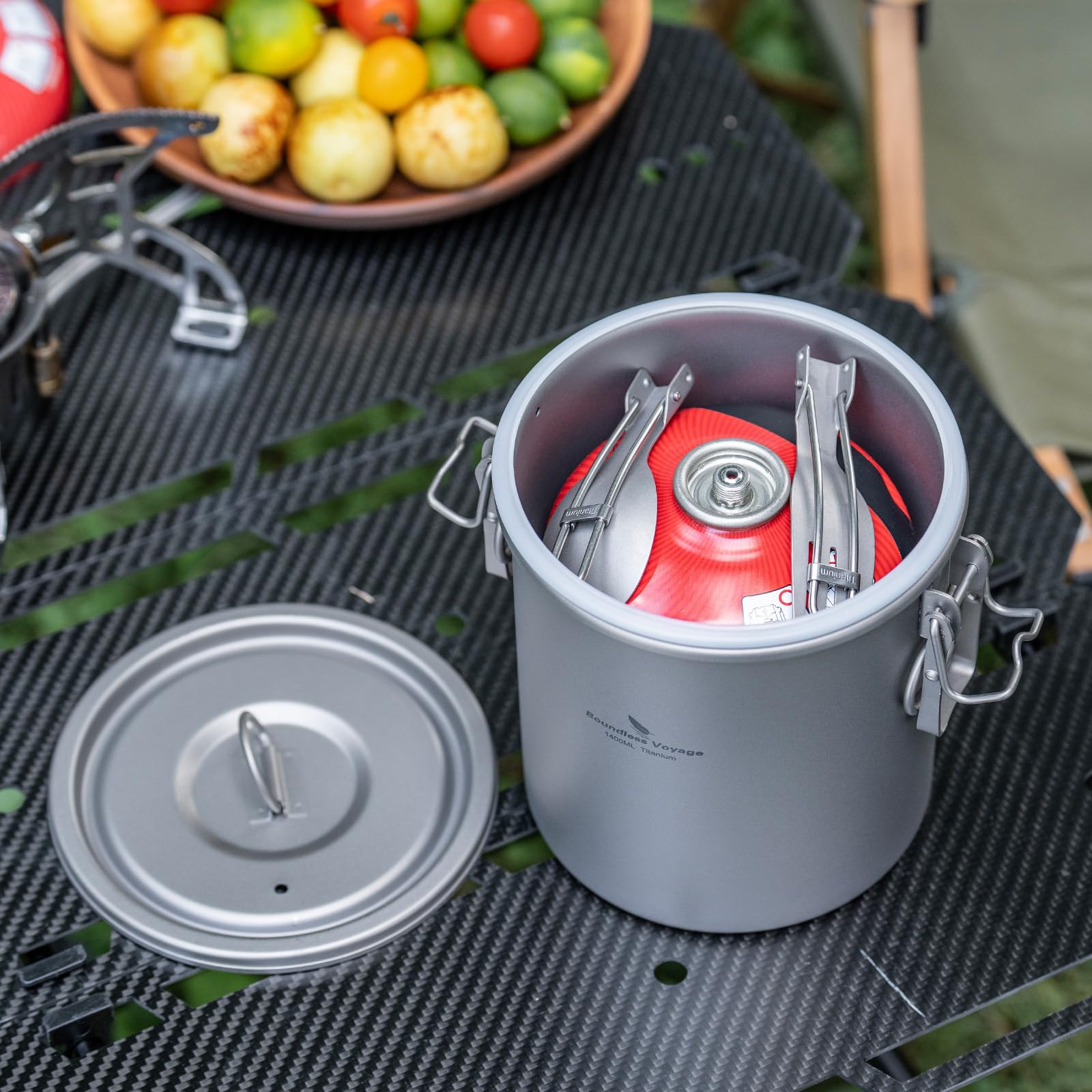 Boundless Voyage Ti2093 concave bottom improves heat distribution outdoors