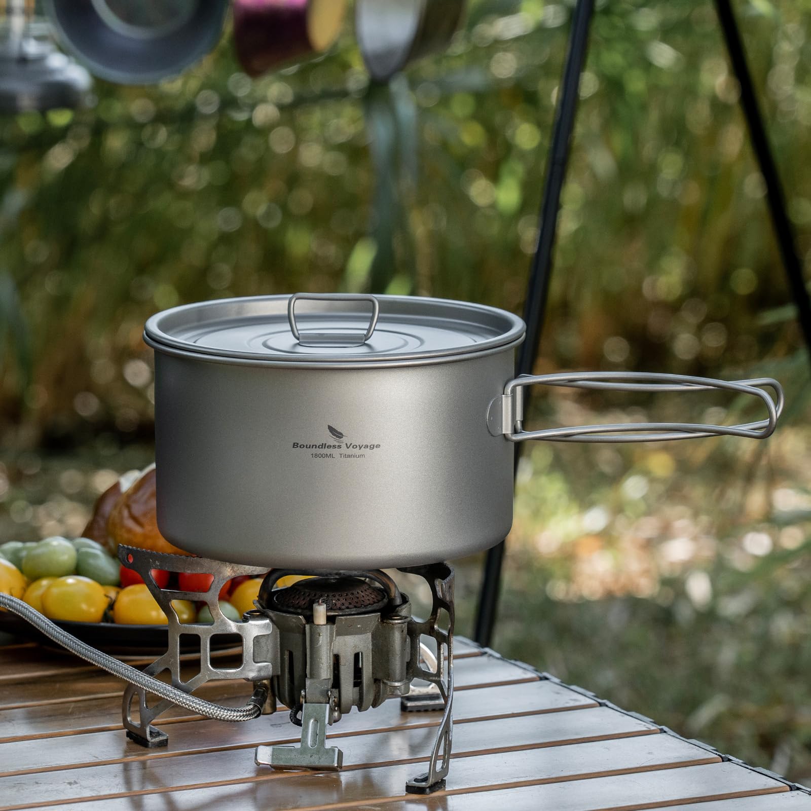 Boundless Voyage Ti2107C camping setup supports quick meals outdoors