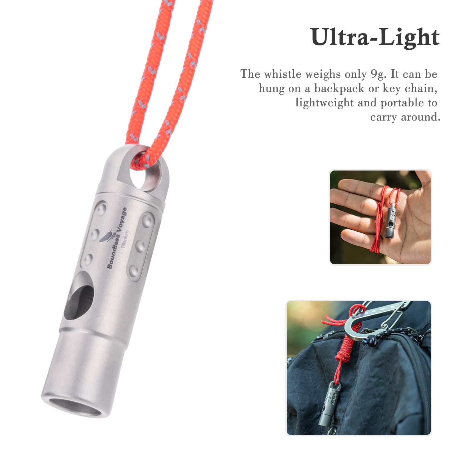 Boundless Voyage Ti9016 pea-less design ensures reliable signaling in wet conditions.