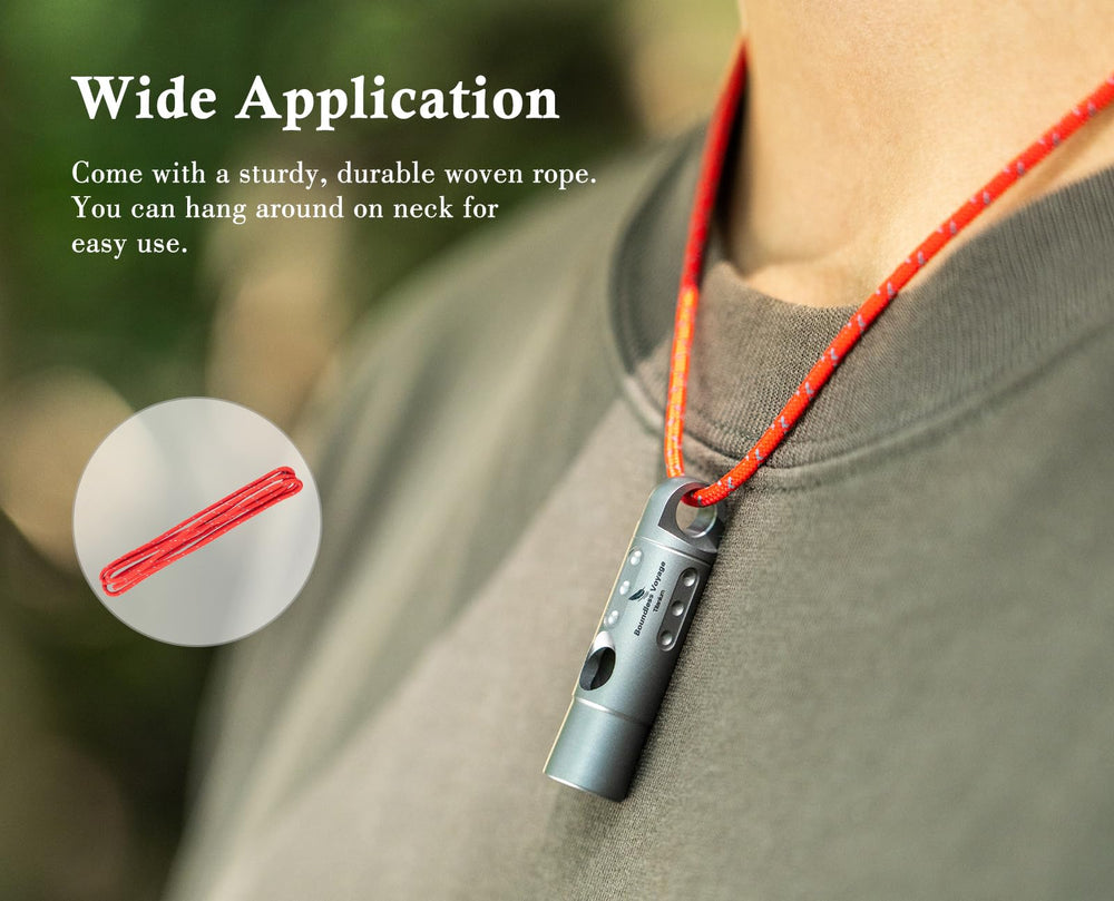 Boundless Voyage Ti9016 120 dB signal for attracting attention from distance.