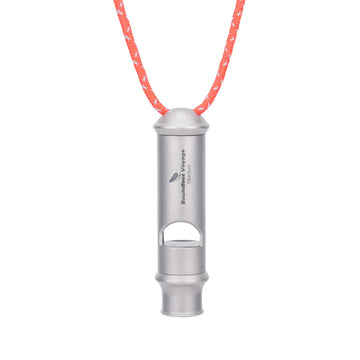 Boundless Voyage Ti9019O whistle close-up showing durable titanium finish.
