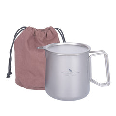 Boundless Voyage titanium 500ml mug with lid for durable outdoor brewing