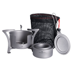 Boundless Voyage titanium alcohol stove compact pack for easy backpacking meals