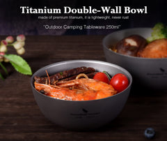 Boundless Voyage 350ml titanium bowl for adults, ideal for outdoor meals.