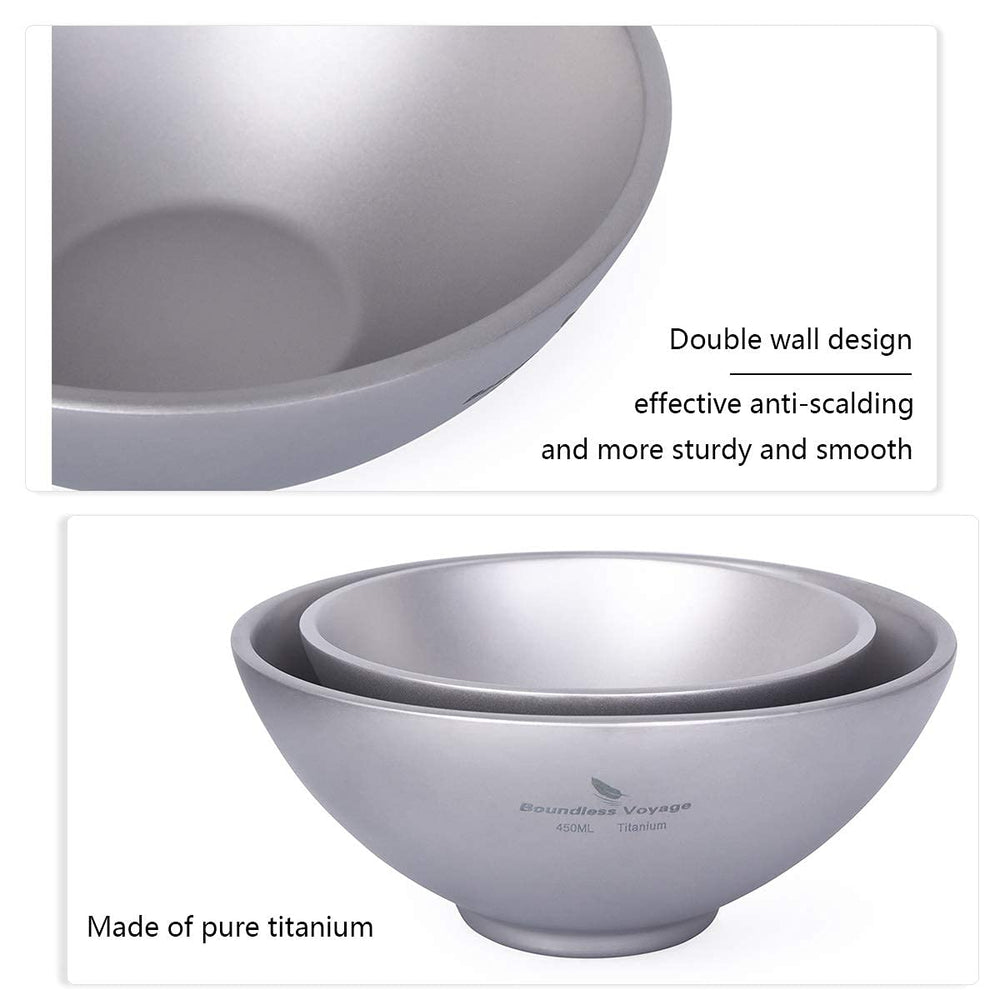 Boundless Voyage titanium bowl bottom stamping provides non-slip stability on tables.