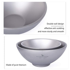 Boundless Voyage titanium bowl bottom stamping provides non-slip stability on tables.