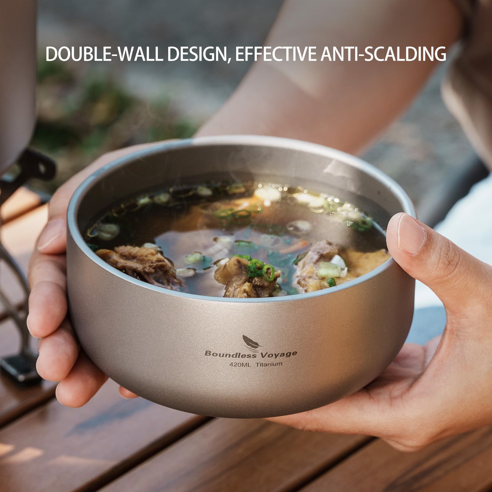 Boundless Voyage TA1 titanium offers durable, corrosion-resistant performance.