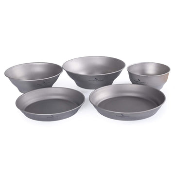 Boundless Voyage titanium bowl silhouette emphasizes ultralight design for backpacking trips.