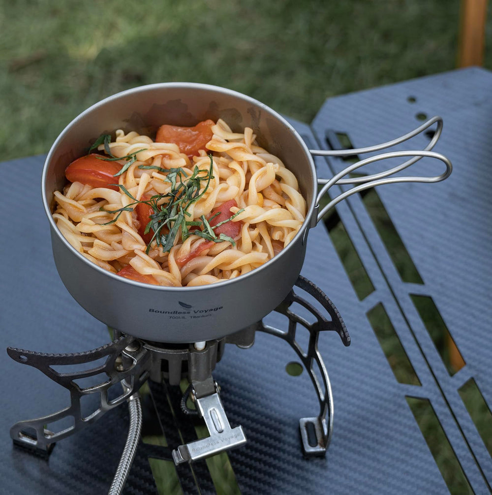 Boundless Voyage camping kit shown ready for travel.