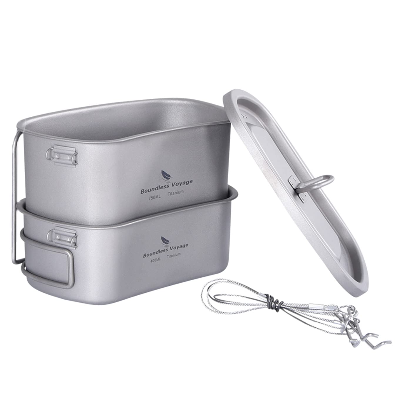 Boundless Voyage Ti15158C big cup with lid for easy outdoor meals.